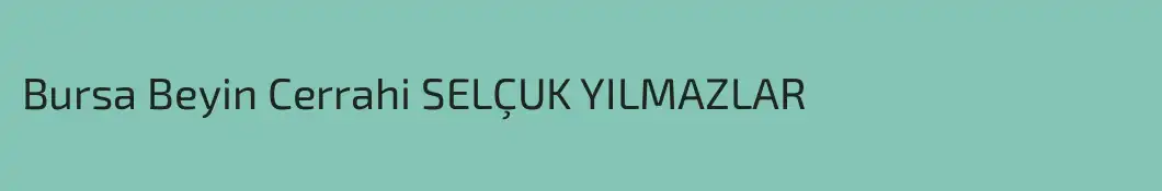 Bursa Beyin Cerrahi SELÇUK YILMAZLAR
